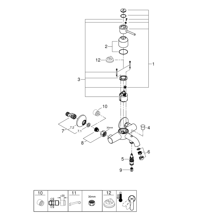 GROHE 23787000 - Vanová baterie START CLASSIC DN 15 lesklý chrom