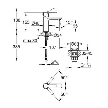 GROHE 23791DC1 - Umyvadlová baterie LINEARE nerez