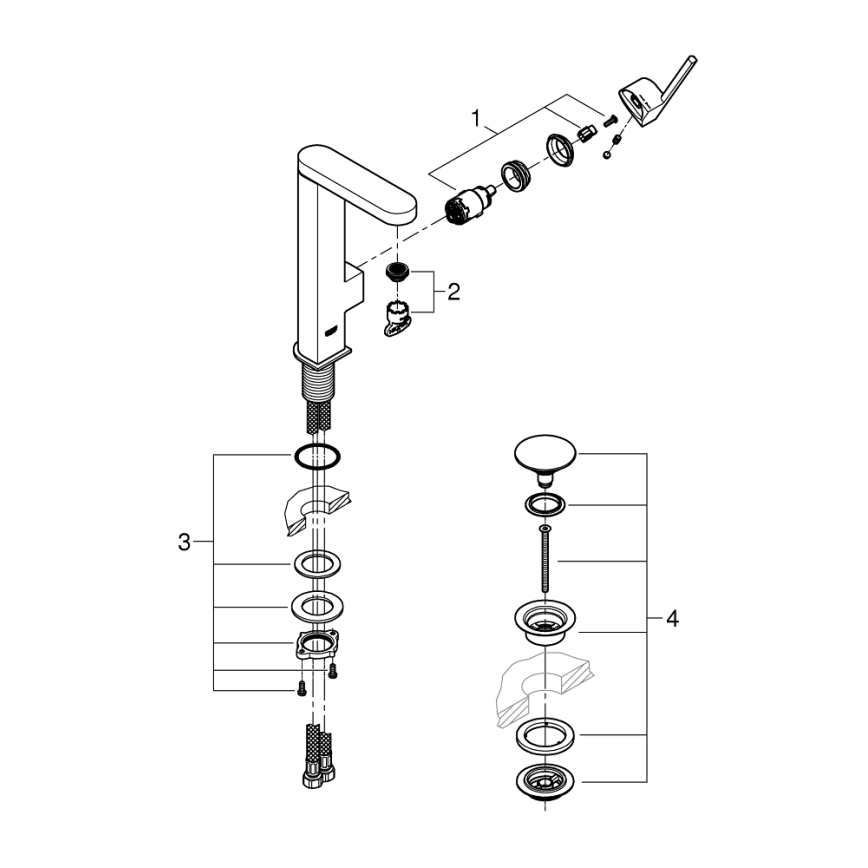 GROHE 23873003 - Umyvadlová baterie PLUS velikost L lesklý chrom