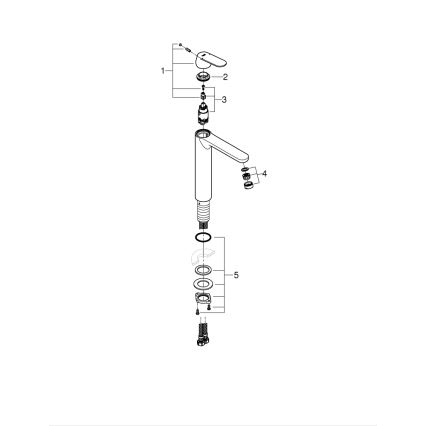 GROHE 23921000 - Umyvadlová baterie EUROSMART COSMOPOLITAN XL lesklý chrom