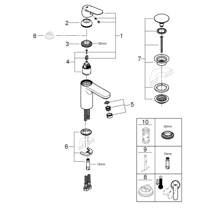 GROHE 23926000 - Umyvadlová baterie DN 15 velikost M lesklý chrom