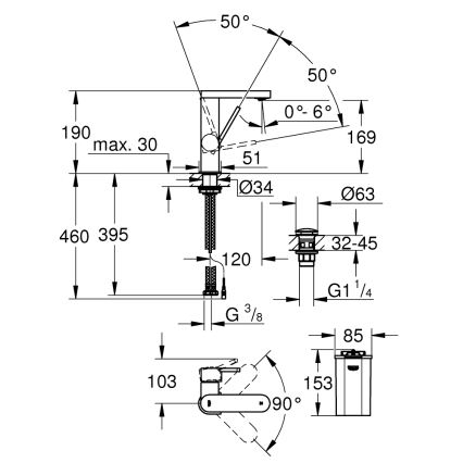GROHE 23958003 - Baterie PLUS velikost M lesklý chrom