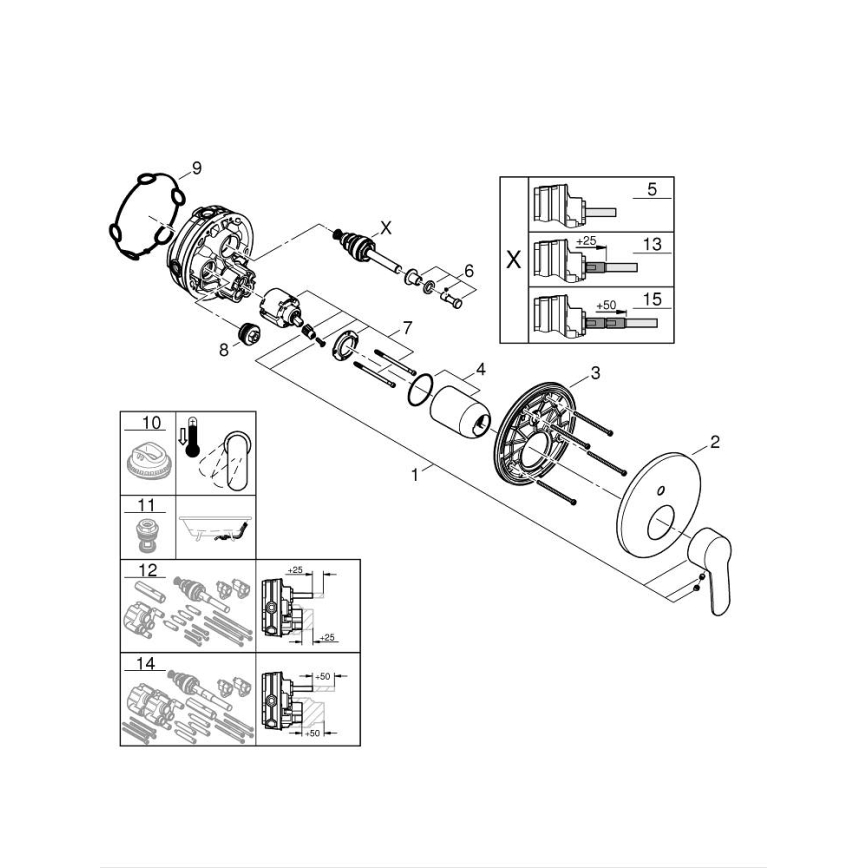 GROHE 24052002 - Baterie EUROSTYLE COSMOPOLITAN lesklý chrom