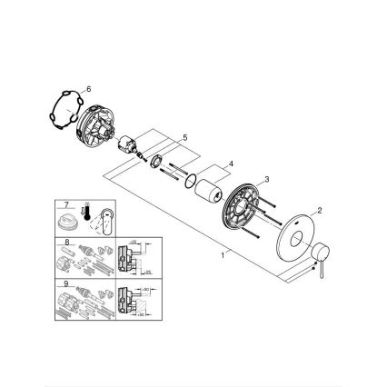 GROHE 24057GN1 - Sprchová baterie ESSENCE zlatá