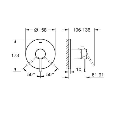 GROHE 24057GN1 - Sprchová baterie ESSENCE zlatá