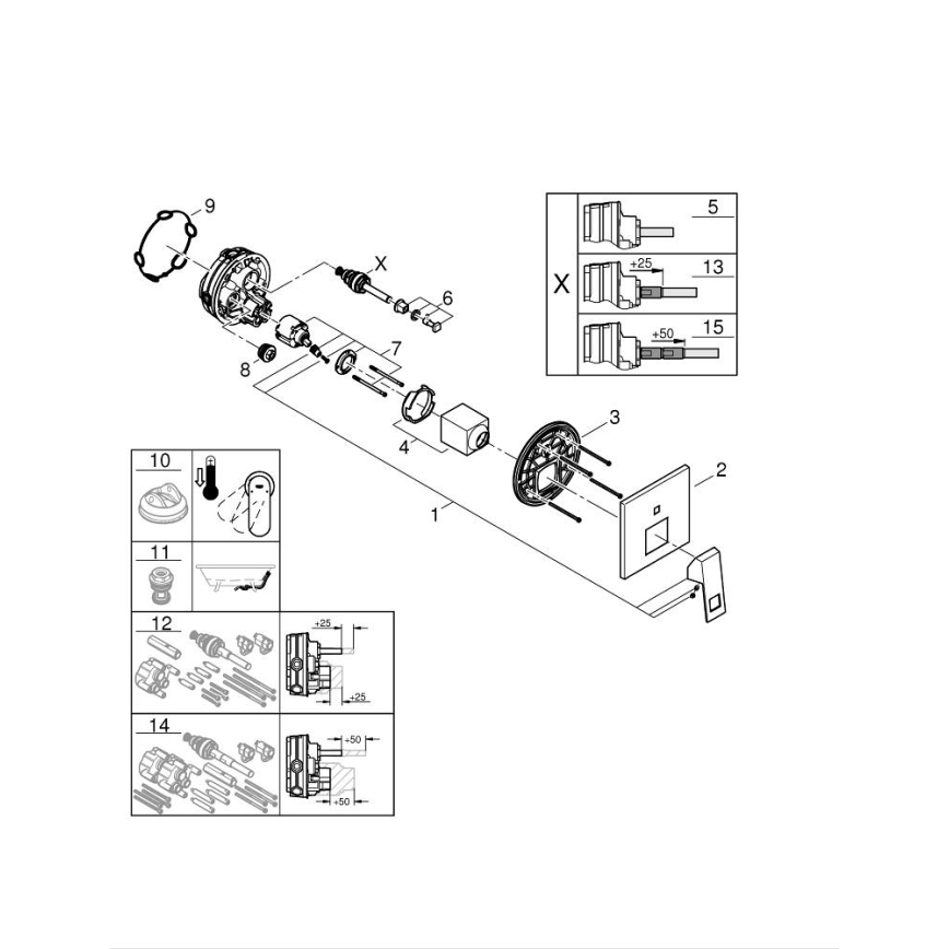 GROHE 24062000 - Baterie EUROCUBE lesklý chrom