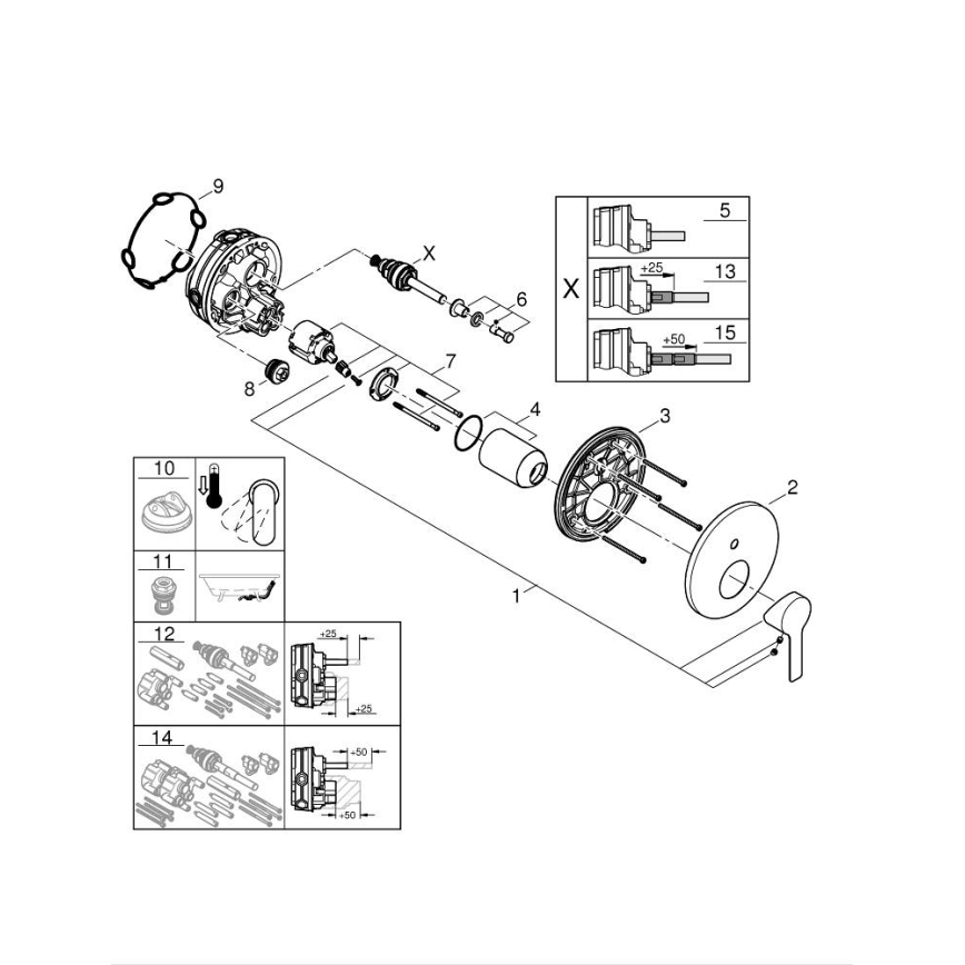 GROHE 24064001 - Baterie LINEARE lesklý chrom