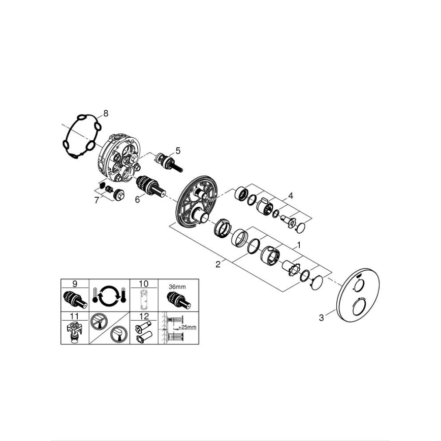 GROHE 24075000 - Termostatická baterie GROHTHERM lesklý chrom