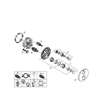 GROHE 24076000 - Termostatická sprchová baterie GROHTHERM lesklý chrom