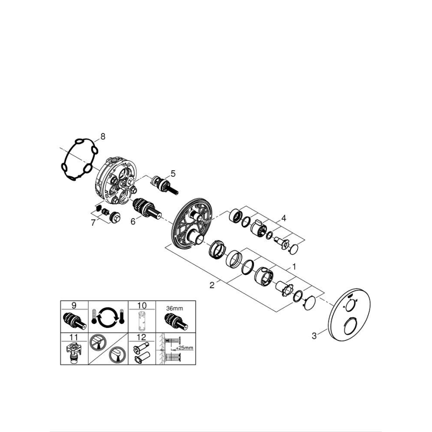 GROHE 24076000 - Termostatická sprchová baterie GROHTHERM lesklý chrom