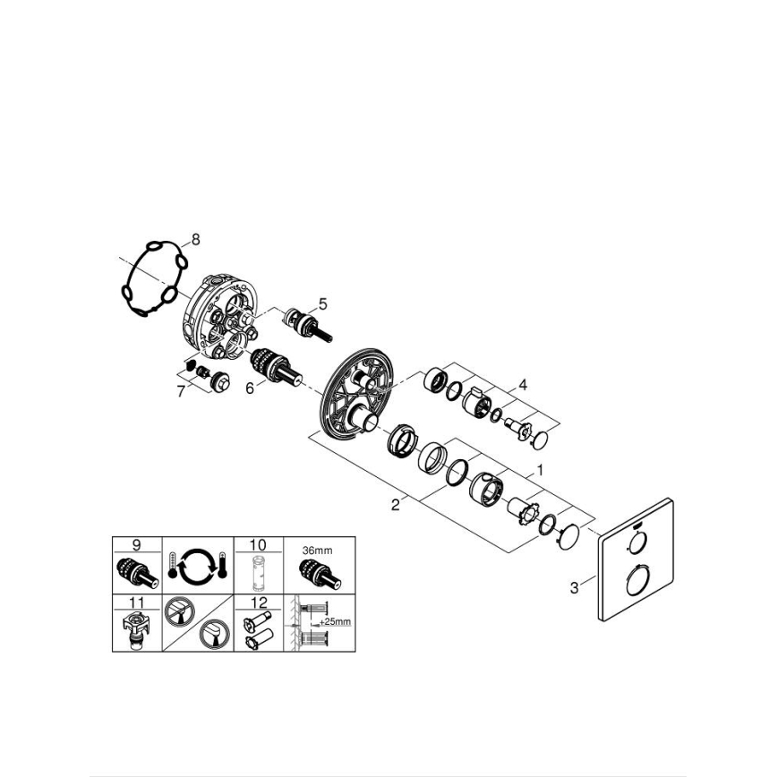 GROHE 24078000 - Termostatická sprchová baterie GROHTHERM lesklý chrom