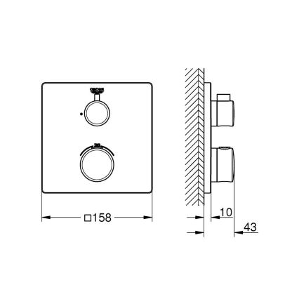 GROHE 24078000 - Termostatická sprchová baterie GROHTHERM lesklý chrom