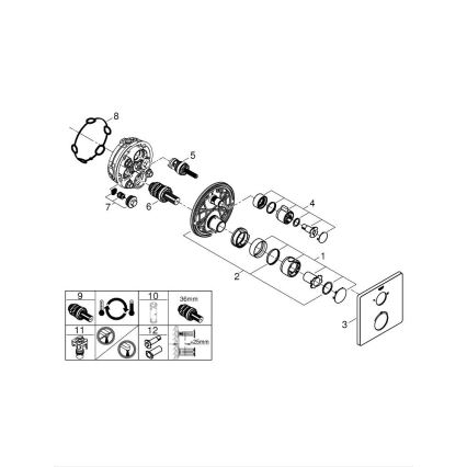 GROHE 24079000 - Termostatická sprchová baterie GROHTHERM lesklý chrom