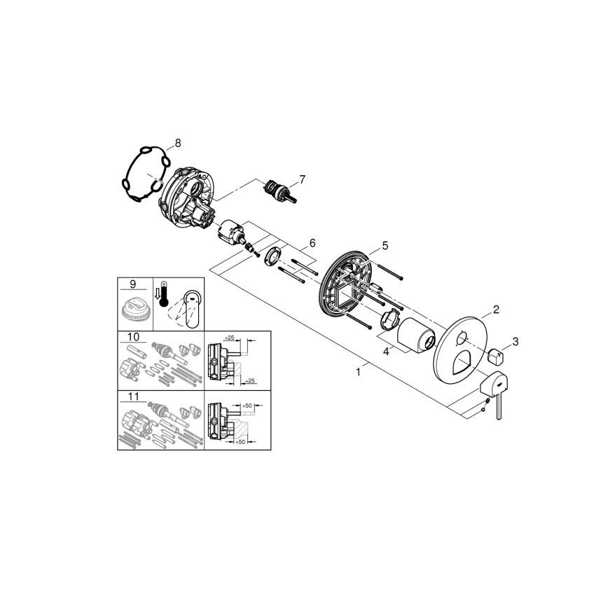 GROHE 24093003 - Baterie PLUS lesklý chrom