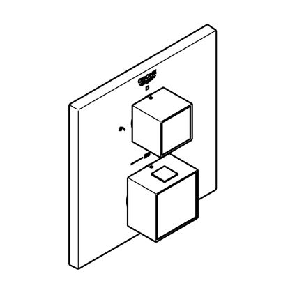 GROHE 24154000 - Termostatická baterie GROHTHERM CUBE lesklý chrom