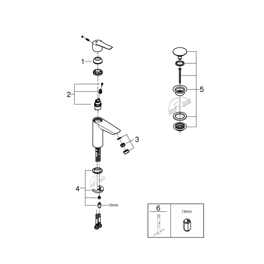 GROHE 242042432 - Umyvadlová baterie START velikost M černá
