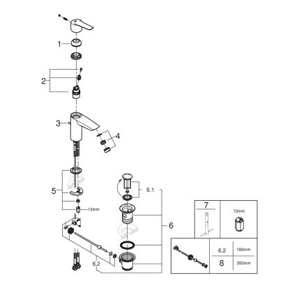 GROHE 24209002 - Umyvadlová baterie START DN 15 lesklý chrom