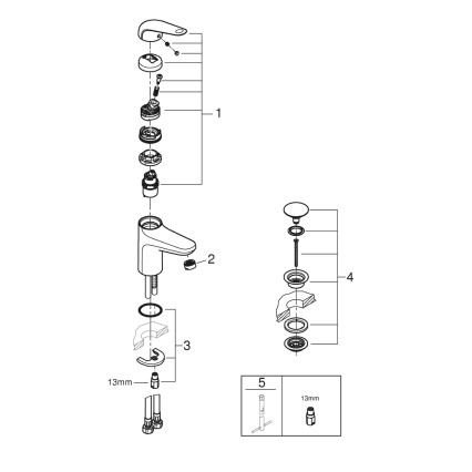 GROHE 24319001 - Umyvadlová baterie SWIFT 162 mm lesklý chrom