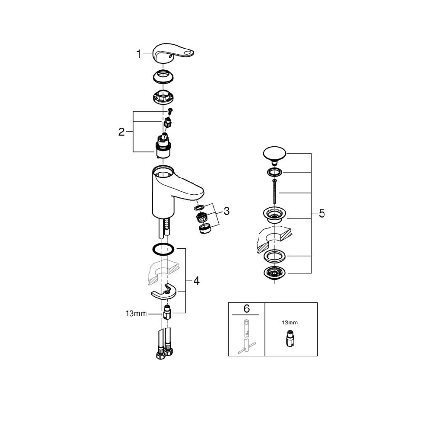 GROHE 24329001 - Umyvadlová baterie SWIFT DN 15 lesklý chrom