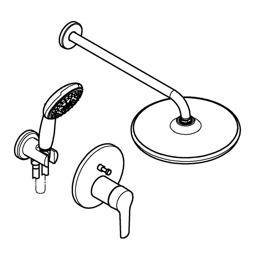 GROHE 25292000 - Podomítkový sprchový systém START VITALIO START 250 chrom