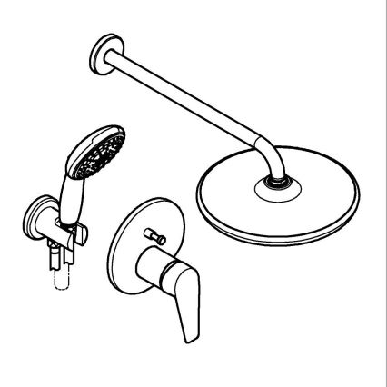 GROHE 25293000 - Sprchový set START EDGE 250 mm lesklý chrom