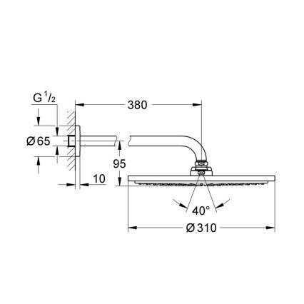 GROHE 26066GN0 - Hlavová sprcha RAINSHOWER COSMOPOLITAN 310 380 mm zlatá