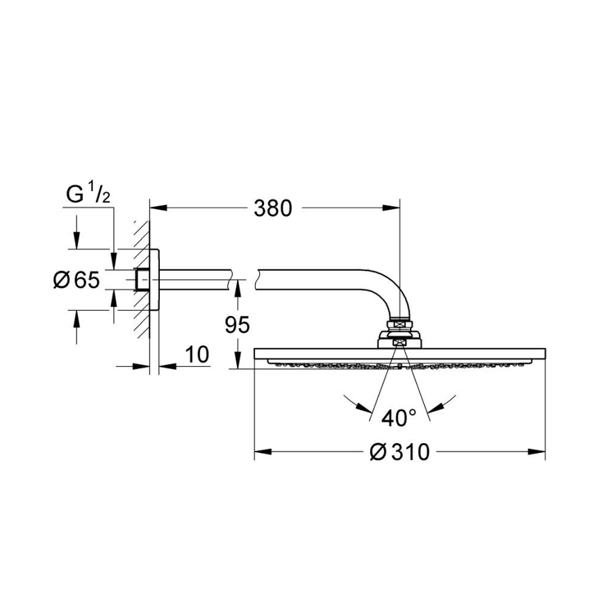 GROHE 26066GN0 - Hlavová sprcha RAINSHOWER COSMOPOLITAN 310 380 mm zlatá