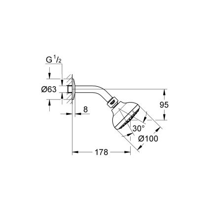 GROHE 26088001 - Hlavová sprcha TEMPESTA 100 100 mm lesklý chrom