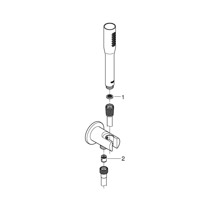 GROHE 26404000 - Ruční sprcha STICK s hadicí a držákem lesklý chrom