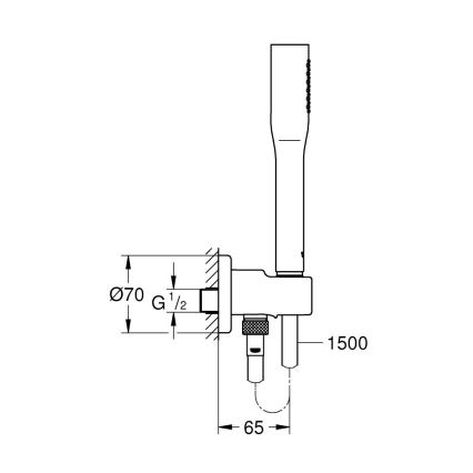 GROHE 26404000 - Ruční sprcha STICK s hadicí a držákem lesklý chrom