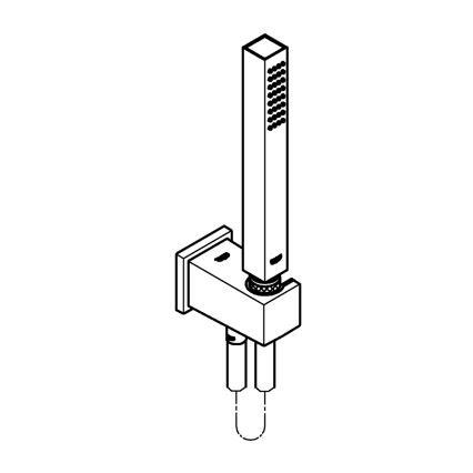GROHE 26405000 - Set s držákem na stěnu EUPHORIA CUBE STICK 1250 mm lesklý chrom