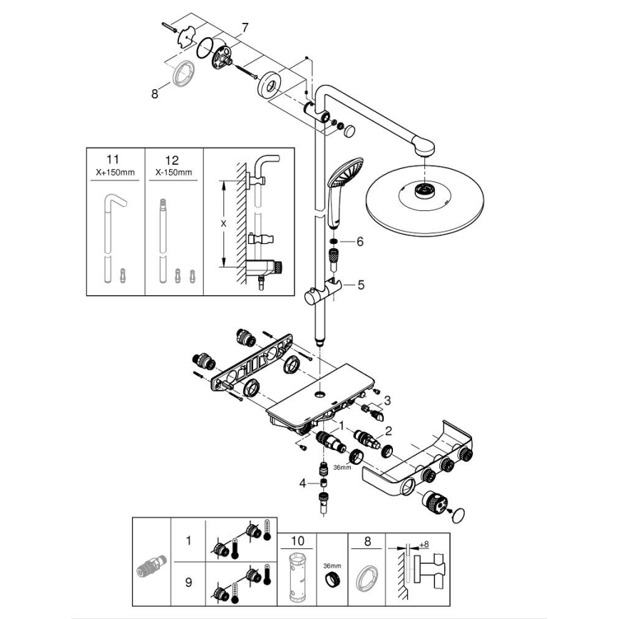 GROHE 26507000 - Sprchový systém EUPHORIA SMARTCONTROL 310 DUO lesklý chrom