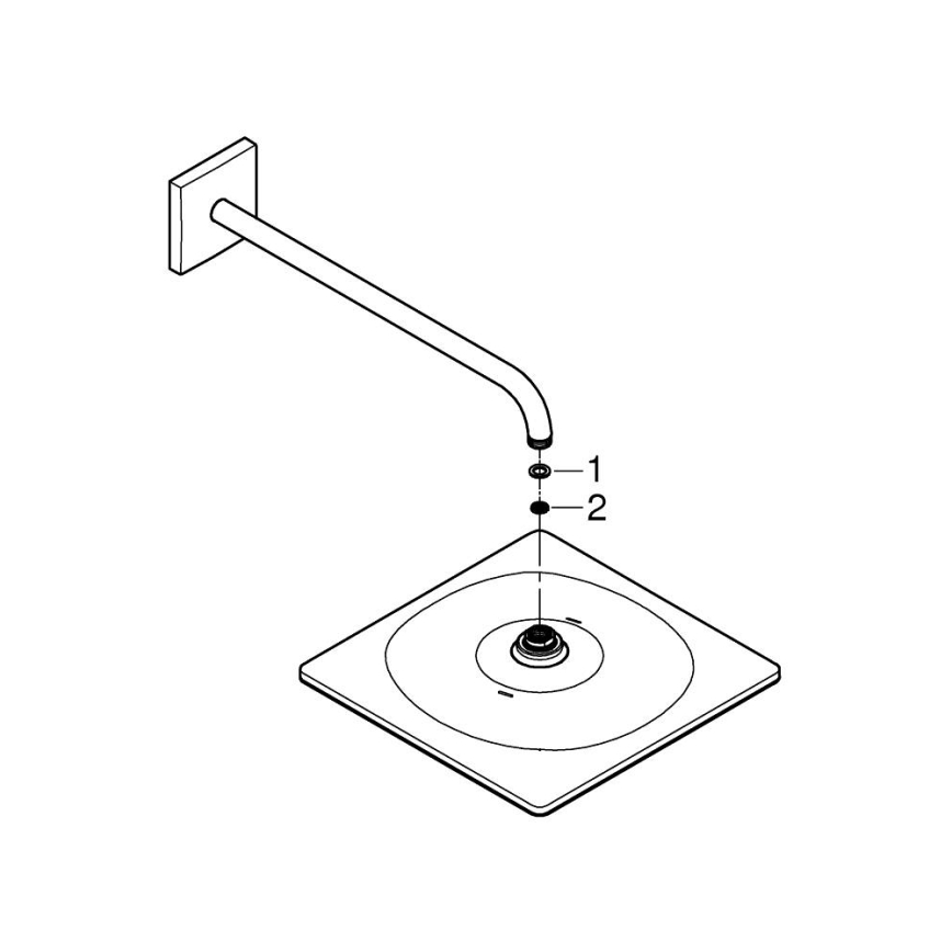 GROHE 26564AL0 - Set hlavové sprchy RAINSHOWER MONO 310 CUBE 310 × 310 mm grafit