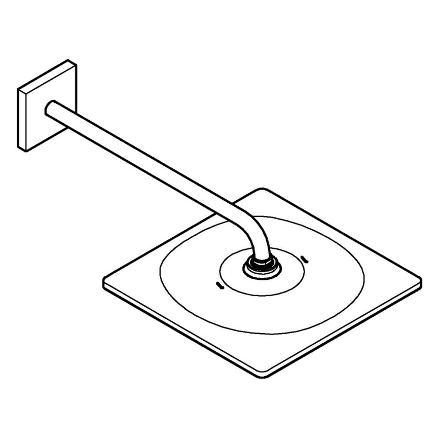 GROHE 26564AL0 - Set hlavové sprchy RAINSHOWER MONO 310 CUBE 310 × 310 mm grafit