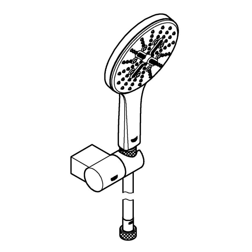GROHE 26580000 - Set ruční sprchy RAINSHOWER SMARTACTIVE 130 1500 mm chrom