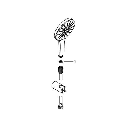 GROHE 26581000 -Set pro upevnění na zeď RAINSHOWER SMARTACTIVE 130 1500 mm chrom