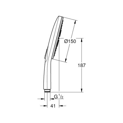 GROHE 26597000 - Ruční sprcha VITALIO SMARTACTIVE 150 mm lesklý chrom