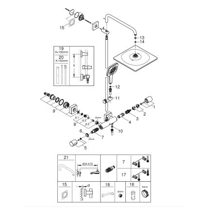 GROHE 26652000 - Sprchový systém RAINSHOWER SMARTACTIVE 310 450 mm lesklý chrom