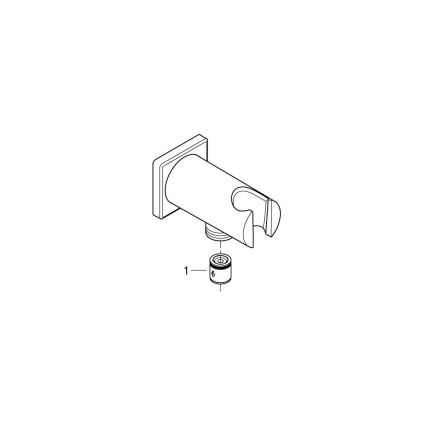 GROHE 26659000 - Nástěnná přípojka s držákem sprchy RAINSHOWER 48 × 48 mm chrom