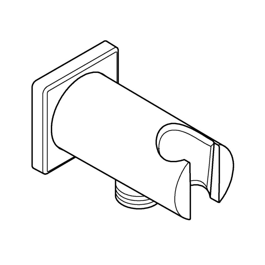 GROHE 26659000 - Nástěnná přípojka s držákem sprchy RAINSHOWER 48 × 48 mm chrom