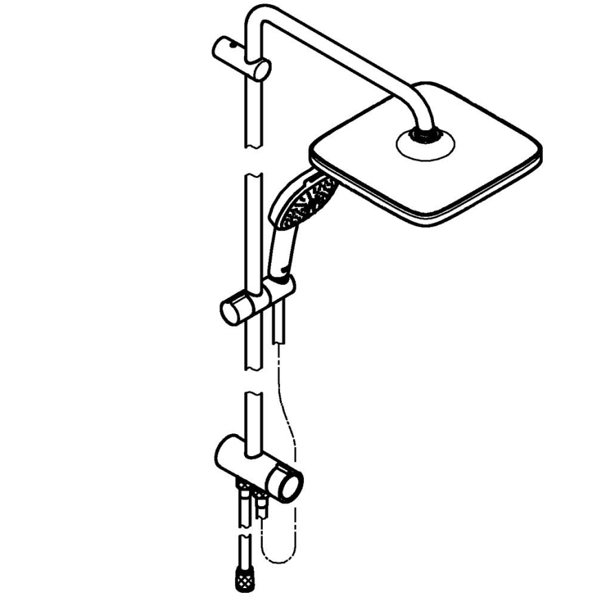 GROHE 26698001 - Sprchový systém VITALIO COMFORT 250 lesklý chrom