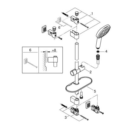 GROHE 26929001 - Sprchový set VITALIO COMFORT 110 600 mm lesklý chrom