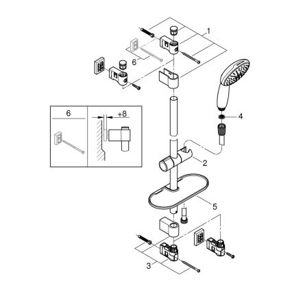 GROHE 26952001 - Sprchová sada VITALIO START 110 600 mm lesklý chrom