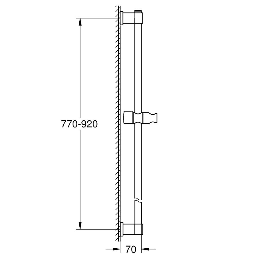 GROHE 26961001 - Sprchová tyč VITALIO UNIVERSAL 900 mm lesklý chrom