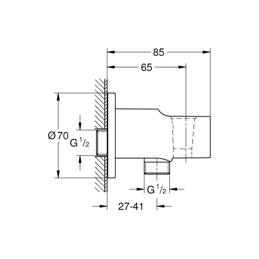 GROHE 26962001 - Nástěnné kolínko VITALIO 85 mm lesklý chrom