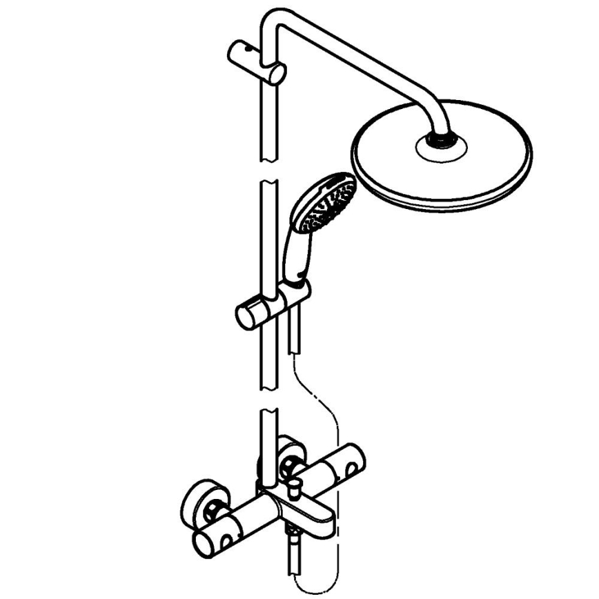 GROHE 269882431 - Sprchový systém VITALIO START SYSTEM 250 390 mm černá