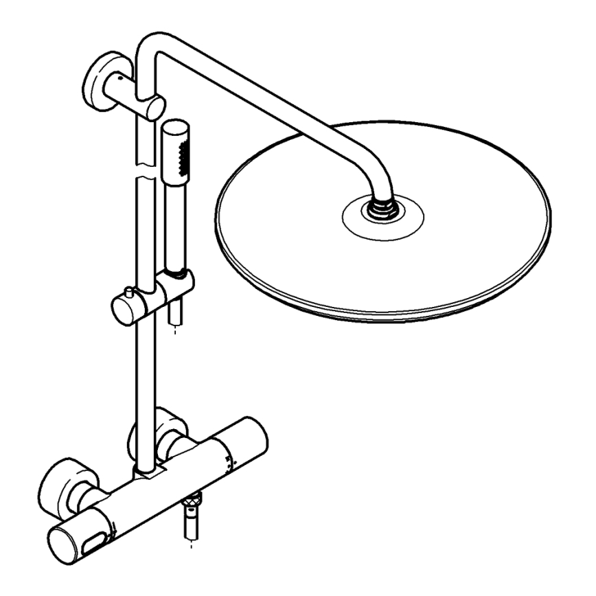 GROHE 27174001 - Sprchový systém RAINSHOWER SYSTEM 400 450 mm lesklý chrom