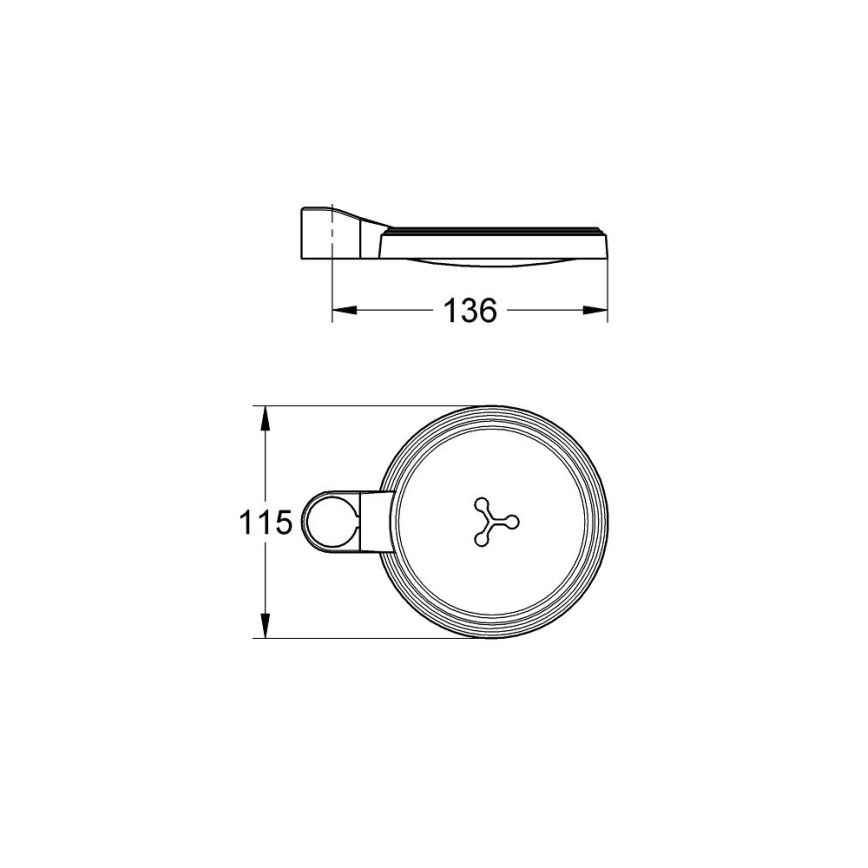 GROHE 27206000 - Miska na mýdlo RELEXA pro sprchovou tyč O 22 nebo 25 mm čirá