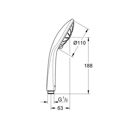 GROHE 27221000 - Ruční sprcha TEMPESTA COSMOPOLITAN 100 3 proudy lesklý chrom