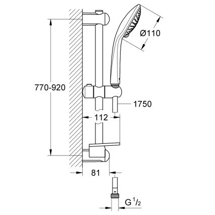 GROHE 27227001 - Sprchová souprava EUPHORIA 900 mm lesklý chrom